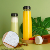 Bouteille de jus vide en plastique PET contenant jetable réutilisable bouteille de boisson transparente en vrac contenants de boisson transparents pour le jus