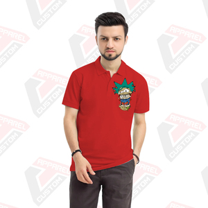 Premium Men's for Polo Shirt Cómodo y elegante Características ecológicas para el verano-Denim Batik Telas de pana Apliques - Product Image 6