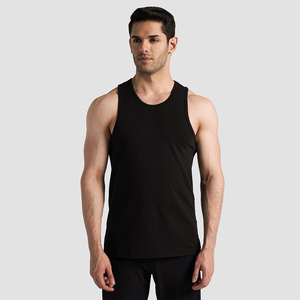 High Quality Fitness Bodybuilding Gym Training Tank <b>Tops</b> Wholesale Men's Singlet Casual Ribbed Cotton Elastic Knitted Vest 2025 - Product Image 1