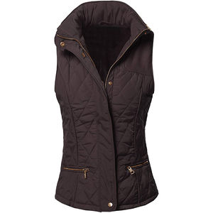Latest Design Puffer Vest Warm <b>Long</b> Zipper Custom Outerwear Sleeveless Quilted Padded Coat <b>Women</b> Equestrian <b>Gilets</b> Puffer Vests - Product Image 2