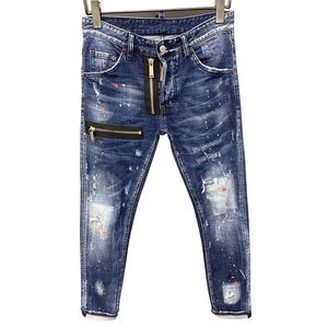 กางเกงยีนส์ผู้ชายกางเกงยีนส์ผ้ายีนส์ผ้าเดนิมเนื้อนุ่มเอวเข้ารูปแบบใหม่ - Product Image 1