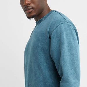 Nueva moda hombres ácido lavado sudadera Color sólido Alta Calidad Algodón polar conjunto último diseño - Product Image 6