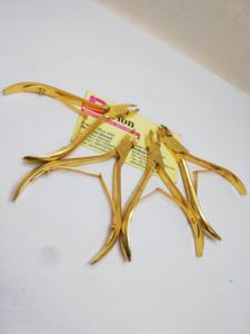 Pinza para uñas chapada en oro brillante, pinza para cutículas de acero inoxidable con logotipo privado, pinza para cutículas de uñas de doble resorte con apertura de mandíbula ancha - Product Image 3