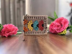 Portefeuille en cuir taillé à la main nouveauté portefeuille à fermeture éclair longue pour hommes Offre Spéciale mode couleur marron porte-monnaie cadeau pour lui - Product Image 3