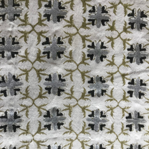 Traditional <b>Indian</b> Handblock Printed Cotton <b>Fabric</b> with Ethnic Motifs Sustainable Textile - Product Image 1