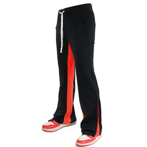 Plain Casual <b>Trousers</b> Soft Material Relaxed Waistband <b>Loose</b> Leg Shape Easy Movement Daily Clothing <b>Men</b> Flared Sweat Pant - Product Image 1