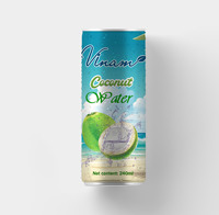 Bebida de Agua de Coco Natural 100% Pura, en Lata de 250 ml, Sabor Mango, Lista para Beber, 24 Meses de Caducidad, la Mejor y Más Deliciosa Bebida