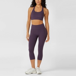 Soutien-gorge de sport antichoc pour femme avec logo personnalisé, bretelles croisées, en Spandex/Nylon, à maintien élevé et décoration en maille, vente en gros - Product Image 5
