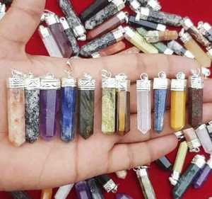 Increíble mezcla de piedras, lápiz de punto pulido único, collar de piedras preciosas curativas, colgante y collar con colgante de capa de lápiz de cristal de amor - Product Image 5