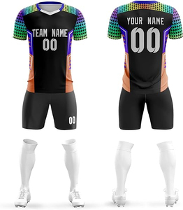 Ensemble de maillots de football personnalisés pour hommes adultes, respirant, 100% polyester, t-shirt de football, impression numérique, logo d'équipe, découpe automatisée - Product Image 5