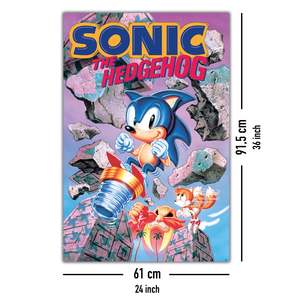 Affiche moderne pour Sonic the Hedgehog, design Break Through Rocks, pour décoration murale - Product Image 4