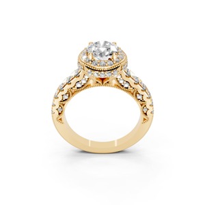 แหวนเพชรประกายแบบคลาสสิก AIENR-022สำหรับผู้หญิงสำหรับการมีส่วนร่วมในทองคำขาวหรือทองคำขาวและสีขาวทองและสีโรสโกลด์ - Product Image 5