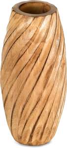 Florero/soporte de bambú natural, jarrón de pieza marrón carbonizado para decoraciones de sala de estar, jarrón de madera que hace impresionante - Product Image 2