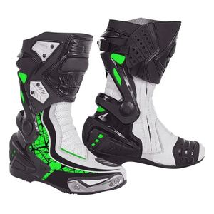 Bottes de moto tout-terrain en cuir imperméables et respirantes pour motard – Vente en gros - Product Image 3