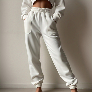 Pantalones de chándal de cintura alta con cordón para mujer, estilo callejero, pantalones de invierno para exteriores, pijama, ropa deportiva para correr, pantalones de chándal - Product Image 5