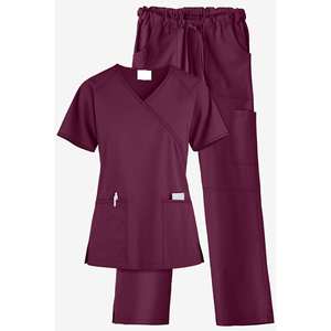Uniforme Médico de Trabajo con Cuello en V, de Algodón y Poliéster, con Bolsillos para Detección de Agujas, Pantalones Rectos, Unisex, para Hombres y Mujeres, Doctor, Hospital - Product Image 2