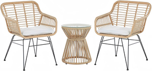 Conjunto de sofá de ratán con marco de Metal para exteriores, diseño moderno y elegante contemporáneo, hogar, Hotel, apartamento, parque, jardín, muebles de sala de estar - Product Image 6