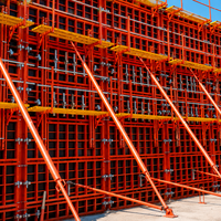 Système de coffrage en contreplaqué à ossature métallique pour la construction de murs en béton, panneaux de coffrage modulaires robustes