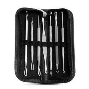 Belleza profesional 7PCS Blackhead Remover Tool Acero inoxidable Pimple Blemish Comedone Extractor Face Care Beauty Tool Set Kit - Product Image 2