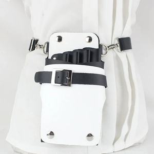 Ceinture porte-outils en cuir personnalisable avec sangle réglable pour barbier, salon de coiffure, rangement de ciseaux, pinces, peignes, sacs - Product Image 6