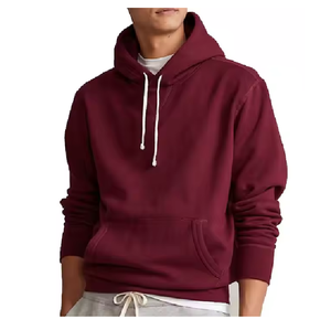 Sweat-shirt à capuche en éponge pour hommes, de haute qualité, logo personnalisé, pull en polaire avec motif solide imprimé - Product Image 1