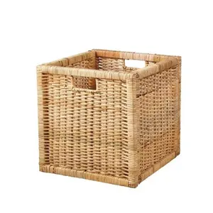 Tall Size Square Rattan Basket Schöne Qualität hand gefertigten Designer Basket Classic Stylish Hot Selling New Arrival Rattan Basket