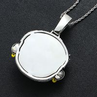 Collier pendentif dessin animé serti de zircons cubiques étincelants, bijoux hip-hop en gros pour hommes, rappeurs et fans de streetwear