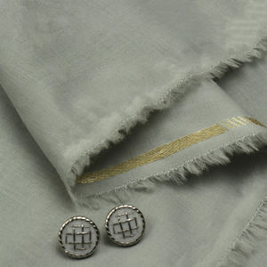 Nuevo conjunto de 2 piezas de shalwar kameez pakistaní sin coser para hombre, tela suave para fiestas, color liso, que absorbe la humedad, de secado rápido y ajuste holgado. - Product Image 1