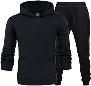 Survêtement décontracté et solide pour hommes, concevez votre propre photo ou logo, sweat à capuche personnalisé, pantalon de jogging, ensemble sweat-shirt à fermeture éclair à la mode personnalisé - Product Image 4