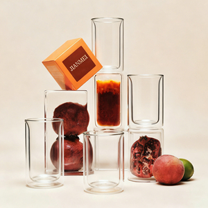 Tazza in Vetro Borosilicato a Doppio Strato per Caffè e <span class=keywords><strong>Acqua</strong></span>, Logo Personalizzabile, Moderna e Trasparente, Ideale per Omaggi - Product Image 1