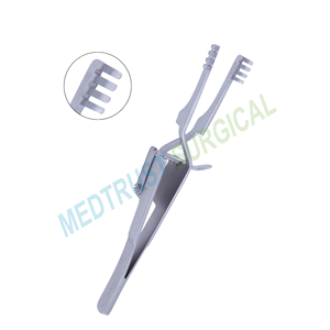 Rétracteur manuel Heiss à 4 pointes émoussées, à action croisée, en acier inoxydable, ensemble d'instruments chirurgicaux par Medtrust Surgical - Product Image 2