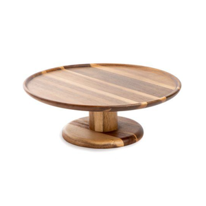Hot Trend Natural Acacia bandeja de madera para servir soporte de pastel de madera decorativo para el hogar Buffet exhibición fiesta al por mayor de Vietnam - Product Image 6