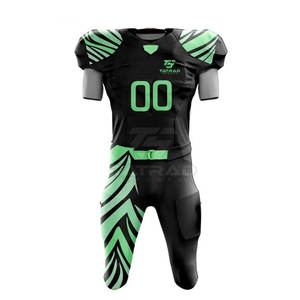 Nouvelle conception 2025, uniforme de football américain personnalisé 100% polyester, respirant, léger, ensembles pour hommes, manches courtes - Product Image 1