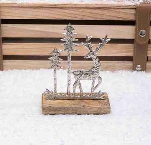 Elegant Silver Reindeer Christmas <b>Tree</b> <b>Ornament</b> Festive Holiday Decor Woodland Tabletop Accent Festive Accent - Product Image 5