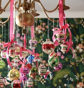 พวงมาลัยรูปซานต้าแบบลูกบอลตกแต่งวันคริสมาสต์สีเมทัลลิคเกรดพรีเมี่ยมแวววาวสำหรับบ้านเทศกาลปาร์ตี้อุปกรณ์ทั่วโลก - Product Image 4