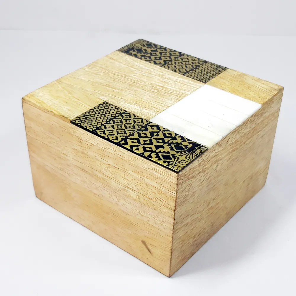 Wooden Handmade Resin Inlay Screen Print Design Work Wedding Gift Box / Indian Gift Box/ Antique Screen Print Designed gift Box