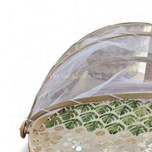 Natural Mother of Pearl Food <b>Cover</b> Handmade For Food Protection <b>Dining</b> <b>Table</b> And Home Decoration From Vietnam - Product Image 2