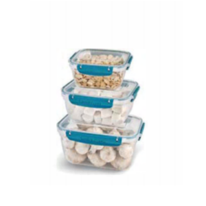 Contenedores de almacenamiento de alimentos de plástico encajables, sello de silicona, diseño multifunción de estilo europeo para una conservación eficiente de la frescura - Product Image 1