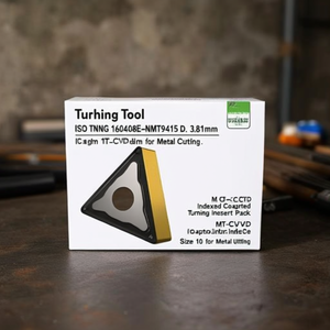 ISO TNMG 160408E-NMT9415 D. 3.81mm MT-CVD Inserto de Torneado Indexable con Recubrimiento, Paquete de 10 para Corte de Metales - Product Image 3