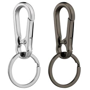 Porte-clés en métal de luxe rectangulaire mousqueton anti-perte pour sac de voiture porte-clés vierge promotionnel pour sac de voiture - Product Image 5