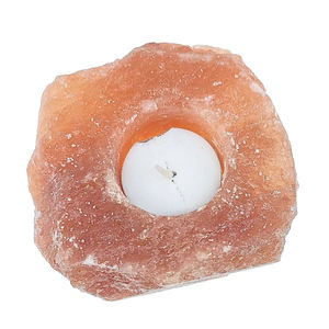 100% Natural Himalayan Salt <b>Candle</b> <b>Holder</b> Handcrafted Eco-Friendly Crafts for Home Use - Product Image 1