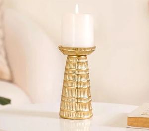 Bougeoir et support en métal antique en laiton fabriqués en métal de fer pour la décoration de mariage - Product Image 5