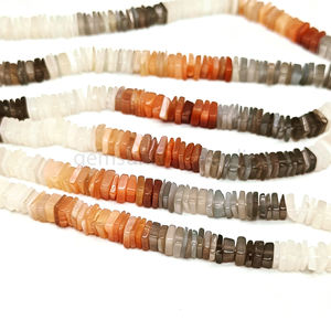 Cuentas de piedras preciosas sueltas de forma cuadrada Heishi lisas de piedra lunar múltiple Natural al por mayor con cuentas pulidas lisas para la fabricación de joyas - Product Image 5