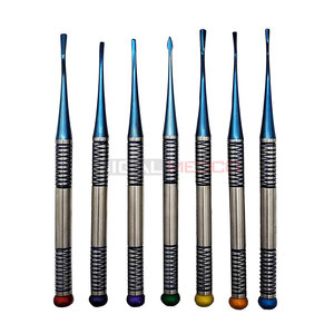 Kit de 7 mini élévateurs de racines et PDL de haute qualité pour procédures dentaires Source d'alimentation manuelle en acier inoxydable Luxation - Product Image 1