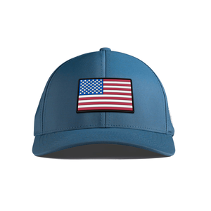 Gorra de béisbol con parche de PVC con logo deportivo, visera curva, impermeable, perforada, gorra de golf personalizada, gorra deportiva de 5 paneles de poliéster. - Product Image 3