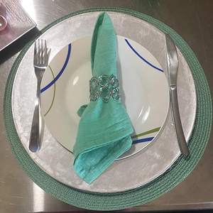 Servilleteros de Metal con cuentas de cristal, servilleteros dorados brillantes para boda, fiesta, cena, vajilla, decoraciones - Product Image 5