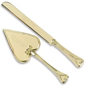 Metal <b>Cake</b> <b>Server</b> with Decorative Handle Stainless Steel Gold Stainless <b>Cake</b> <b>Server</b> & <b>Cake</b> Knife Set Luxury Kitchen-ware - Product Image 2