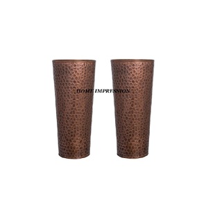 Juego de 3 macetas de flores y macetas hechas en cobre, forma y tamaño personalizados de alta calidad, decoración de artículos de jardín, macetas de flores - Product Image 1