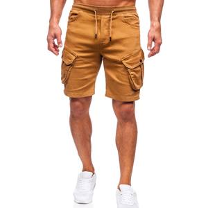 Pantalones cortos de mezclilla con solapa y bolsillo para hombre, Bermudas informales con ajuste estándar de gabardina para hombre - Product Image 2