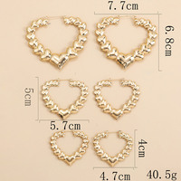 Quantité minimale de commande bas 10 pièces en gros femmes mode classique plaqué or Zircon gros cerceau alliage boucles d'oreilles pour cadeau de fête